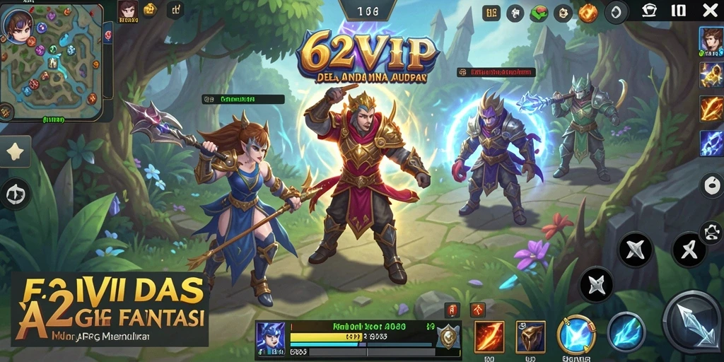 Gameplay 62VIP yang seru dalam pertarungan ARPG.