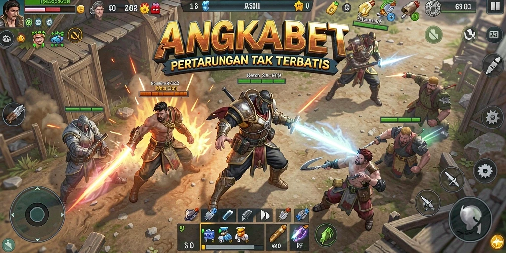 Tampilan aksi pertarungan seru dalam ANGKABET dengan efek visual menakjubkan.
