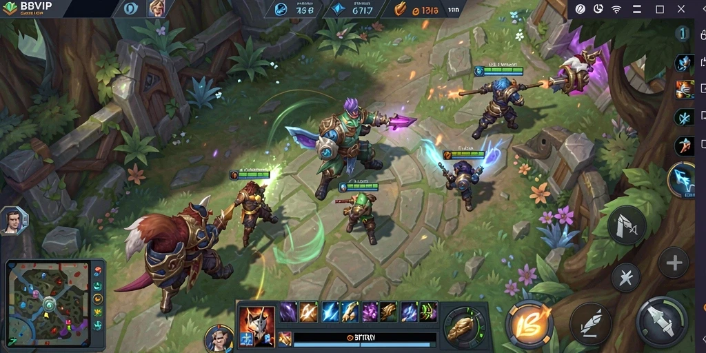Screenshot B8VIP menampilkan aksi seru dalam pertarungan multiplayer.