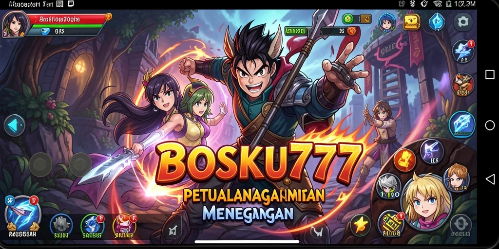 Gameplay seru dari BOSKU777 dengan karakter anime yang menawan.