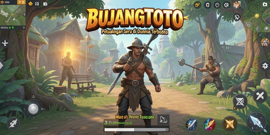 Screenshot menunjukkan eksplorasi seru dalam dunia terbuka BUJANGTOTO.