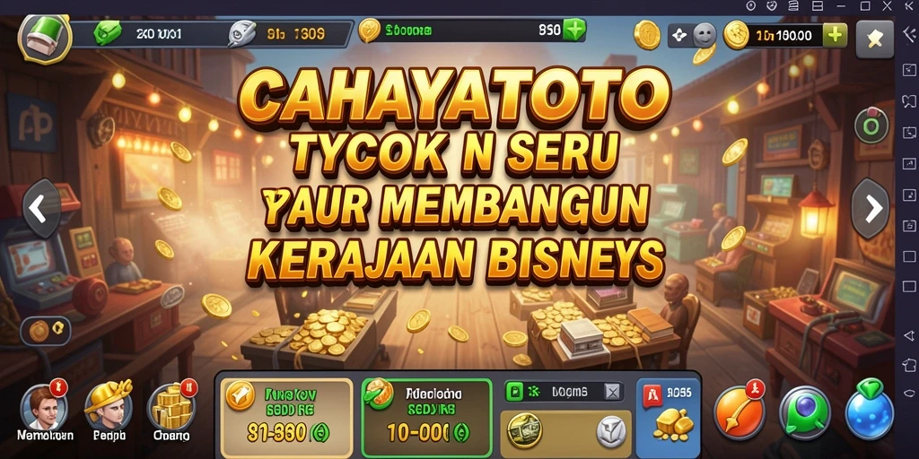 Screenshot utama CAHAYATOTO menampilkan gameplay Tycoon yang mengasyikkan.