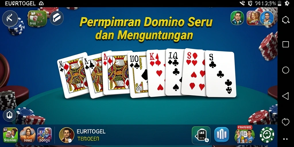 Tangkapan layar gameplay EUROTOGEL menampilkan aksi seru permainan Domino.