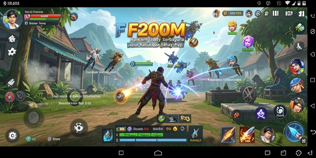 Tampilan antarmuka F200M yang sederhana dan fungsional.