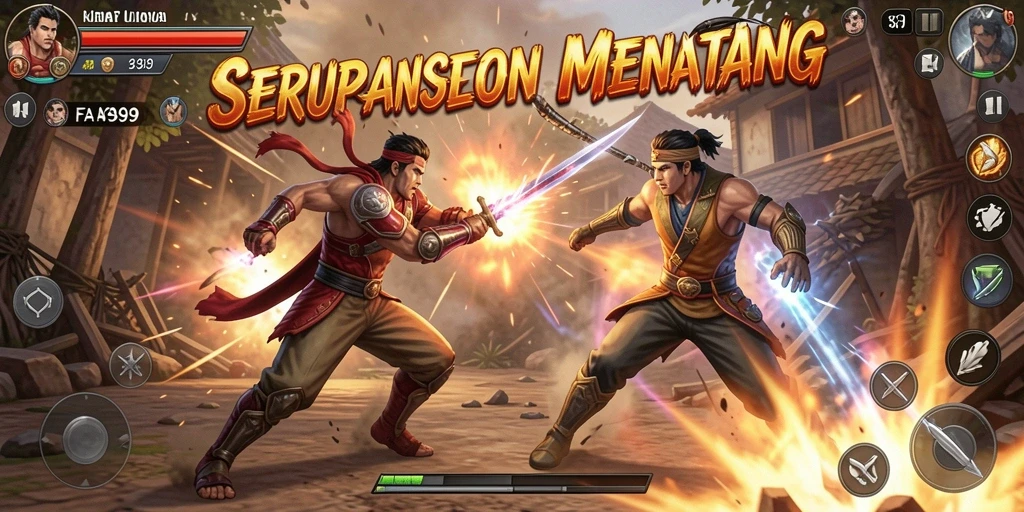 Screenshot gameplay FA99 menampilkan pertarungan yang intens dan seru.