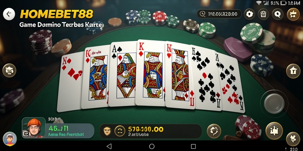 Tampilan gameplay seru dari HOMEBET88 yang menampilkan strategi Domino.