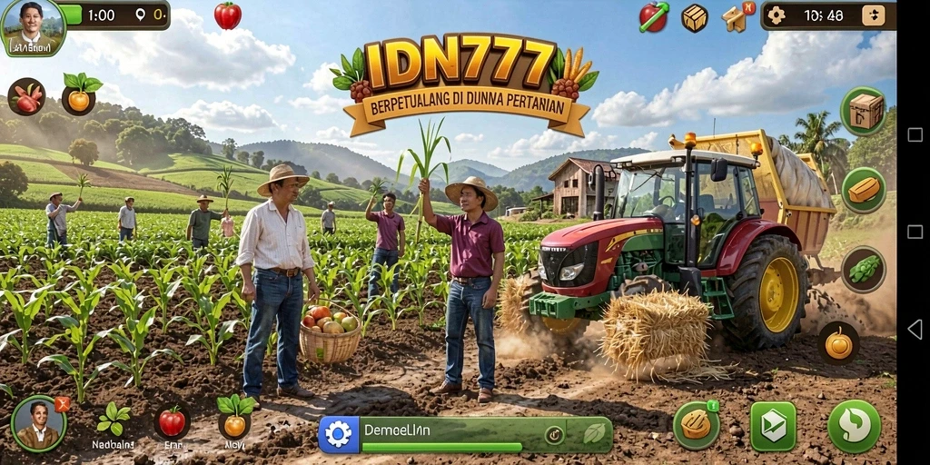 Tampilan gameplay seru di dunia pertanian IDN777.