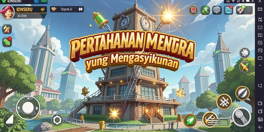 Tampilan menakjubkan dari gameplay Tower Defense yang mendebarkan.