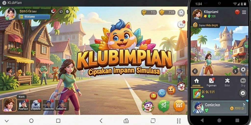 Gambar gameplay KLUBIMPIAN yang menakjubkan dan interaktif.