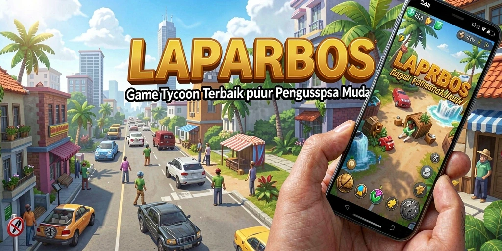 Screenshot gameplay LAPARBOS menampilkan pengelolaan bisnis yang interaktif.