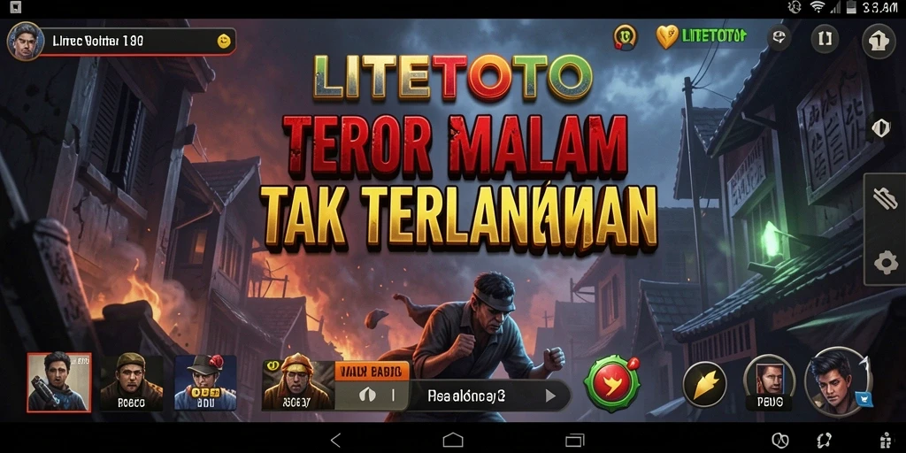 Tangkapan layar gameplay LITETOTO menampilkan suasana kegelapan dan ketegangan mendalam.