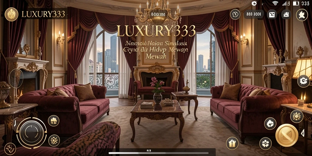 Gameplay LUXURY333 yang menggambarkan kehidupan glamor.