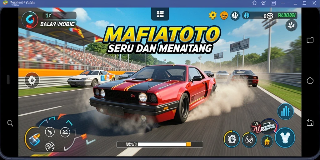 Gameplay MAFIATOTO yang menegangkan dengan aksi balapan cepat.