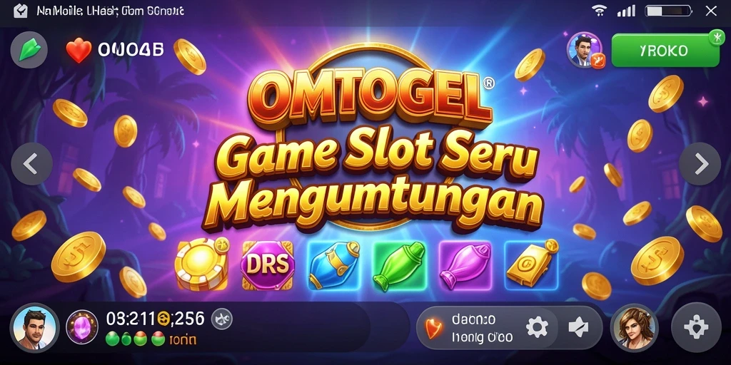 Tampilan gameplay Slot OMTOGEL yang penuh warna dan menarik.