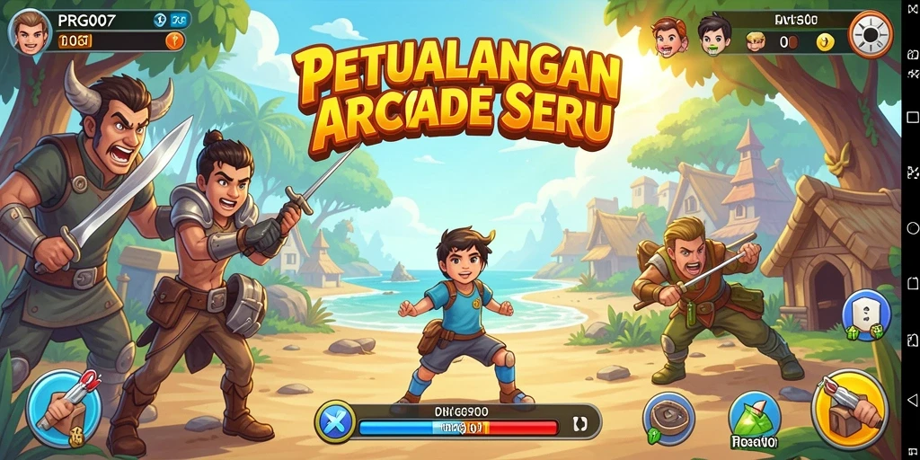 Screenshot gameplay PRG007 menampilkan aksi seru di level tinggi.