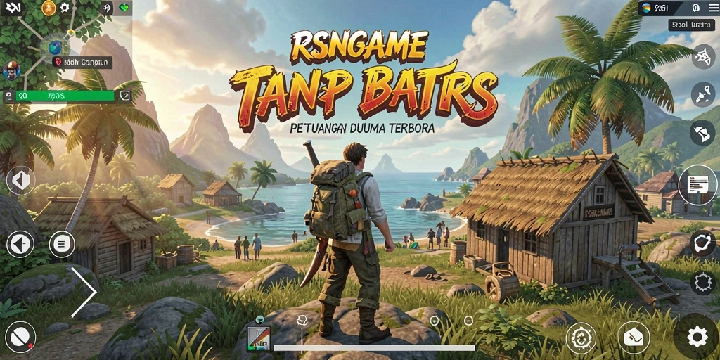 Tangkapan layar utama <strong>RSNGAME</strong> menampilkan pemain menjelajahi dunia terbuka yang memukau.