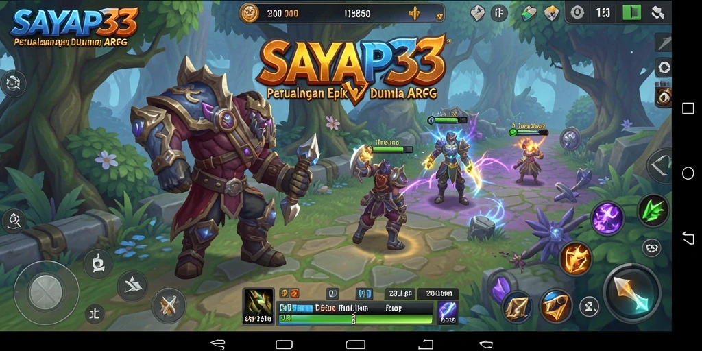 Tampilan seru dari gameplay SAYAP33 dalam pertempuran ARPG.