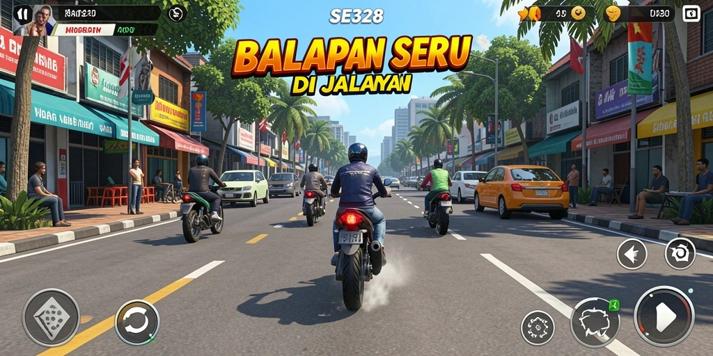 Pengalaman seru balapan dengan mobil kencang dan lintasan menarik.