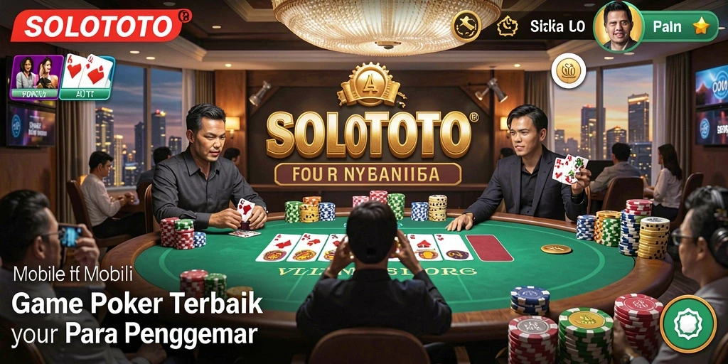 Screenshot utama SOLOTOTO menampilkan gameplay poker yang seru dan menantang.