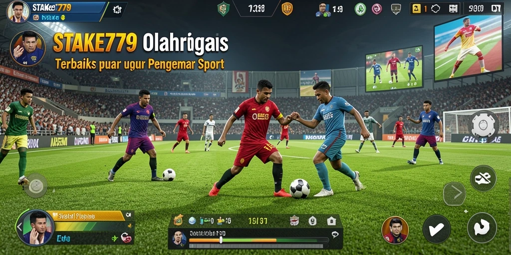 Tampilan screenshot utama STAKE779 menampilkan gameplay nyata dan dinamis dari berbagai olahraga.