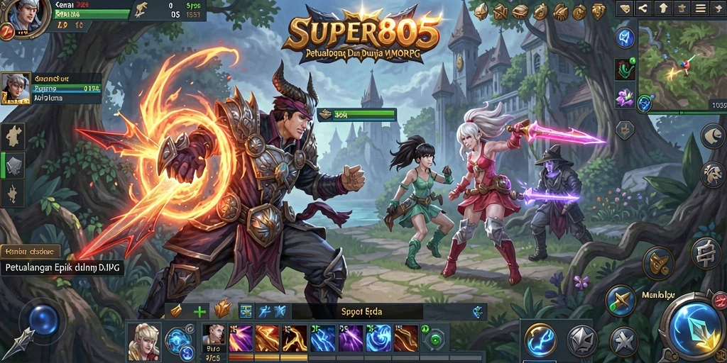 Gameplay SUPER805 yang seru dan menarik dalam petualangan MMORPG.