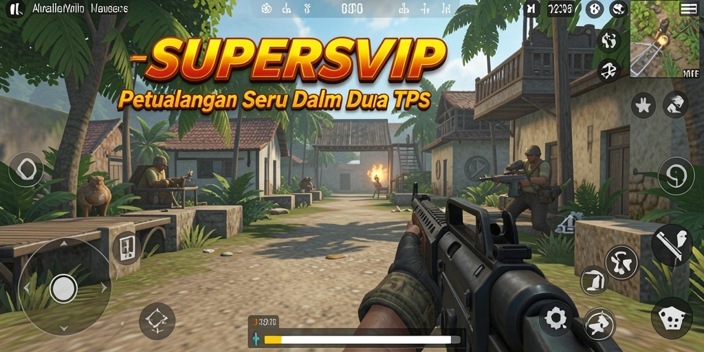 Tampilan gameplay menarik dari SUPERSVIP dengan aksi TPS yang mendebarkan.