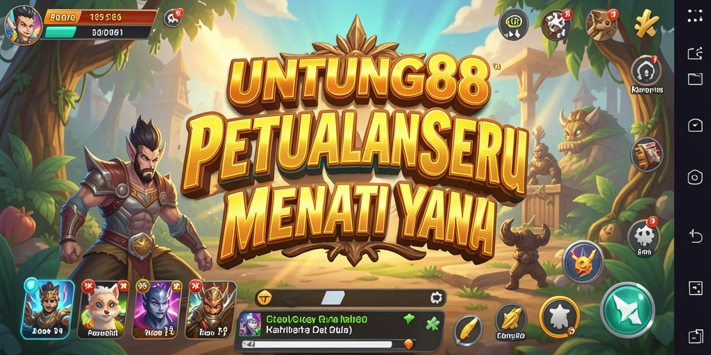 Screenshot menunjukkan aksi petualangan mendebarkan dalam UNTUNG88