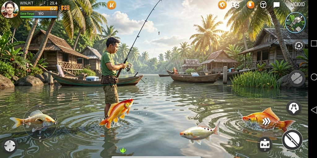 Tangkapan ikan yang menakjubkan di gameplay WINJKT.